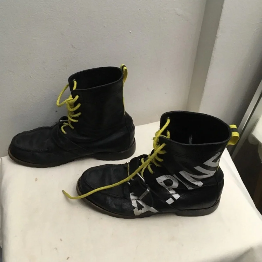 Men’s POLO RALPH LAUREN Size 10 D RANGER HI TECH ALPINE BLACK LEATHER BOOTS